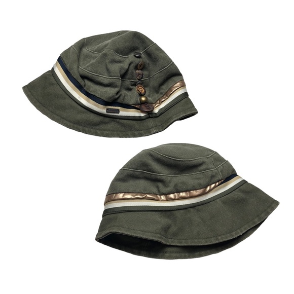 Kangol Army Green Buttons Bell Bucket Hat! - Picture 1 of 8